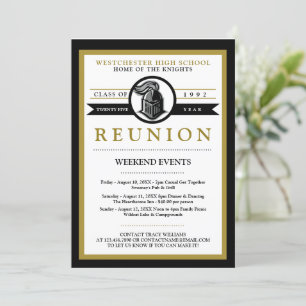 School Mascot High School Reunion Invitations