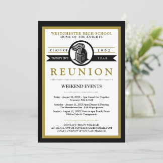 School Mascot High School Reunion Invitations