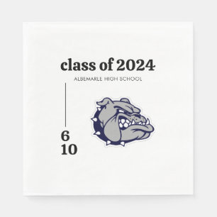 School Mascot Logo Graduation Party Napkins