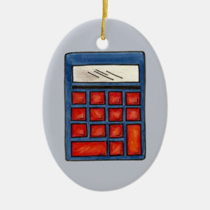 School Math Teacher Gift Calculator Education Ceramic Ornament
