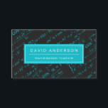 School Math Teacher Mathematics Equation Teal Blue Business Card<br><div class="desc">School Math Teacher Mathematics Equation Teal Blue Business Card Template. You are able to change the background color by clicking the "Customize it" button. All text style,  colors,  sizes can be modified to fit your needs. If you need any customization,  please contact me.</div>