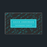 School Math Teacher Mathematics Equation Teal Blue Business Card<br><div class="desc">School Math Teacher Mathematics Equation Teal Blue Business Card Template. You are able to change the background color by clicking the "Customize it" button. All text style,  colors,  sizes can be modified to fit your needs. If you need any customization,  please contact me.</div>
