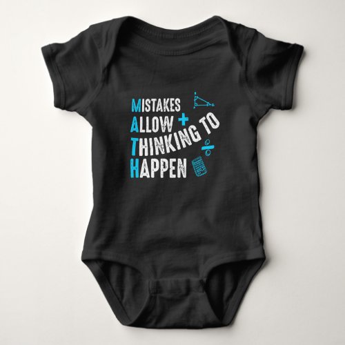 School Math Teacher Mistakes Allow Thinking to Hap Baby Bodysuit