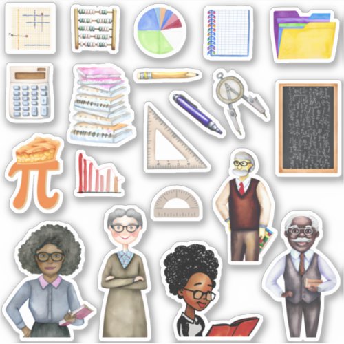 School Math Teacher Stickers