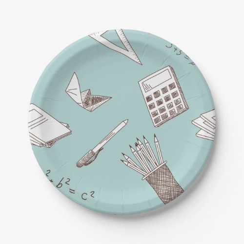 School Maths Education Paper Plates