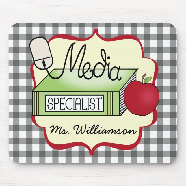 School Media Specialist Mouse Pad (Front)