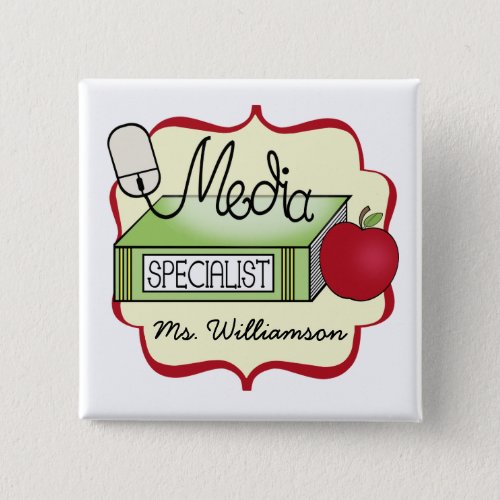 School Media Specialist Pinback Button