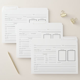 School Memory Box File Folders