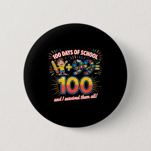School Milestone 100 Days Learning Design Teachers Button