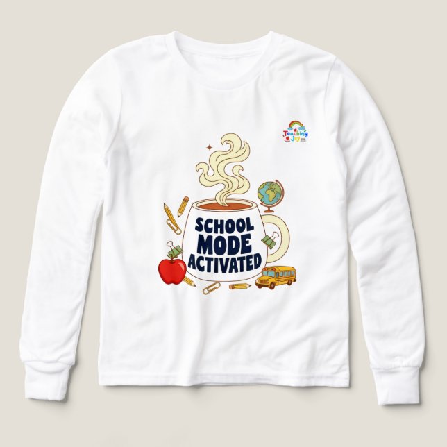School Mode Activated Back to School student  Tri-Blend Shirts (Design Front)