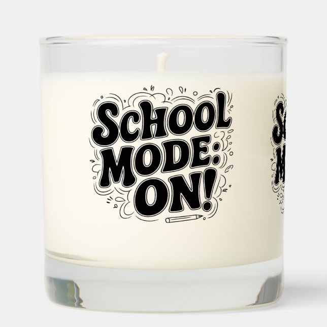 School Mode: ON! ,Vintage-Inspired Design Scented Candle (Front)