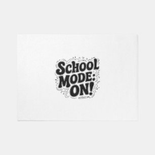 School Mode: ON! ,Vintage-Inspired Typography Outdoor Rug
