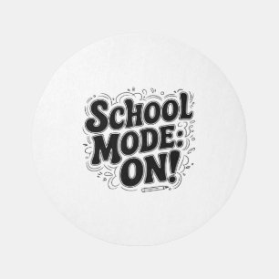 School Mode: ON! ,Vintage-Inspired Typography Outdoor Rug