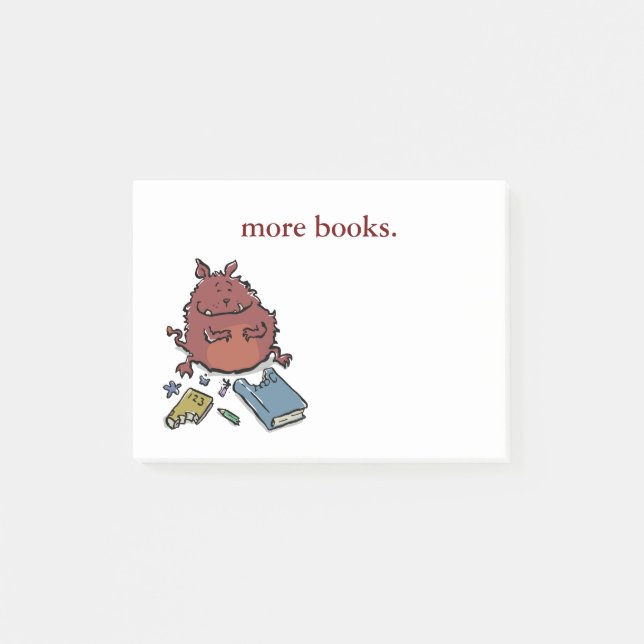 school monster (editable text) post-it notes (Front)