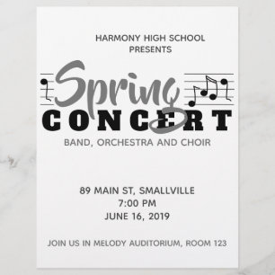 School Music Concert Flyer and Program