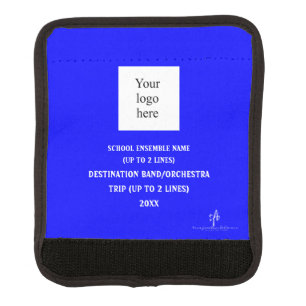 School Music Ensemble Logo I Blue Luggage Handle Wrap
