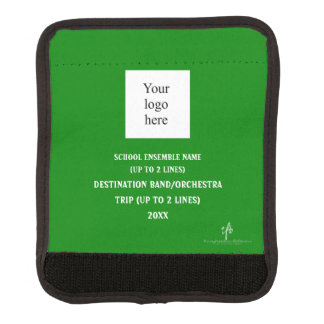 School Music Ensemble Logo I Green Luggage Handle Wrap