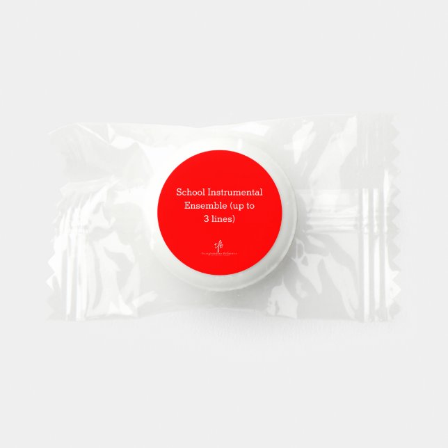 School Music Ensemble Red Customizable Life Saver® Mints (Front)