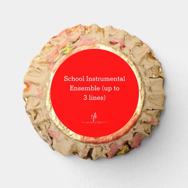 School Music Ensemble Red Customizable Reese's Peanut Butter Cups (Front)