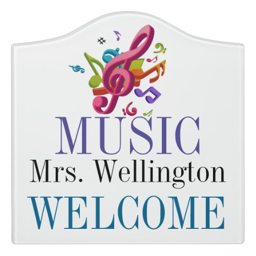 School MUSIC Teacher Classroom Door Sign