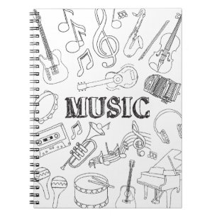 School Music Teacher Doodle Music Art Coloring Sch Notebook