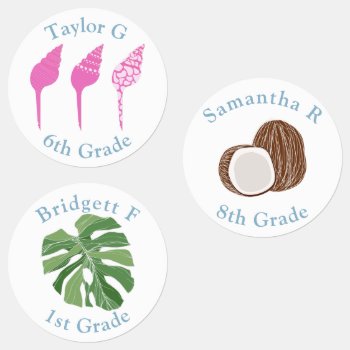 School Name Tag Kids' Labels by katie_goe_design at Zazzle