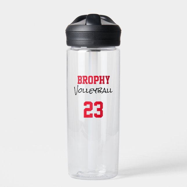 School NAME Team SPORT Player NUMBER Year Fun Water Bottle (Front)