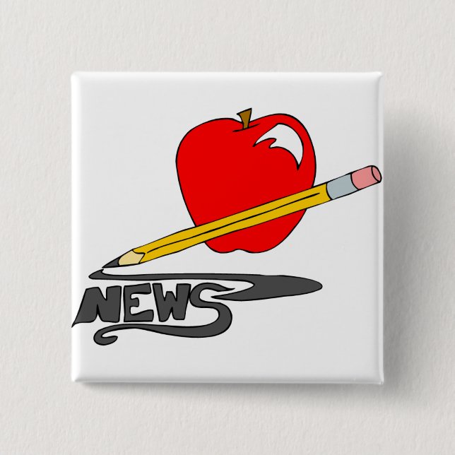 School Newsletter Pinback Button (Front)