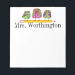 School Note Pad<br><div class="desc">Change the name to your school or whatever you want ... Add a name to the bottom. Enjoy! Thank you and have fun. Sharon Rhea Ford, NBCT-Art (www.zazzle.com/sharonrhea*) Please Bookmark Me and visit often via my address as it helps me that way.</div>