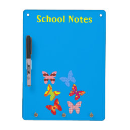 School Notes &amp;Butterflies KeychainHolder Dry Erase Dry Erase Board