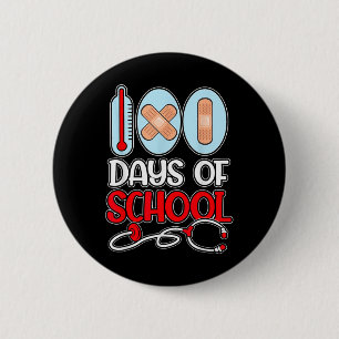 School Nurse 100 Days of School LOVE Stethoscope N Button
