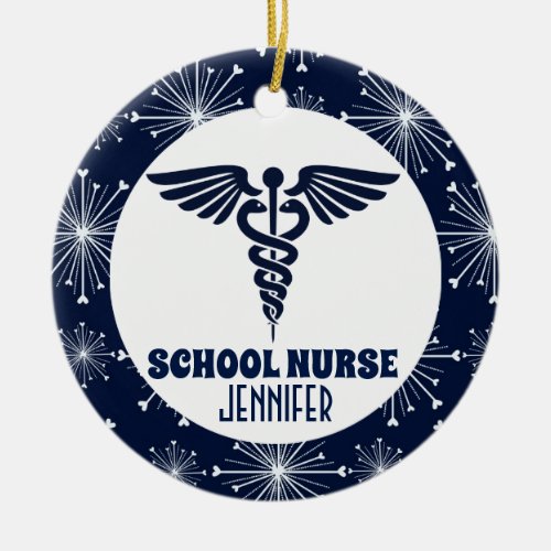 School Nurse Appreciation Gift Ceramic Ornament