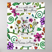 School Nurse Be Kind Office Poster | Zazzle