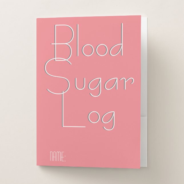 School Nurse Blood Sugar Log Folders (5) (Front)