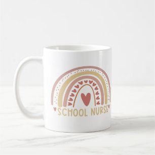 School Nurse Boho Rainbow Cute Nursing Student  Coffee Mug
