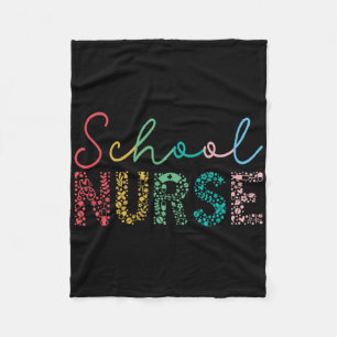 School Nurse Byck To School Nurse Elements Graphic Fleece Blanket