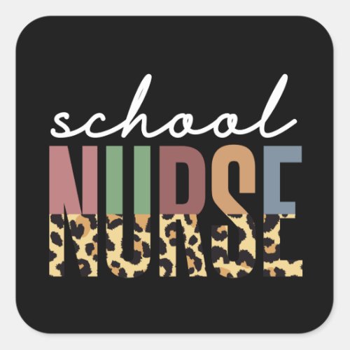 School Nurse cheetah Nurse appreciation gifts Square Sticker