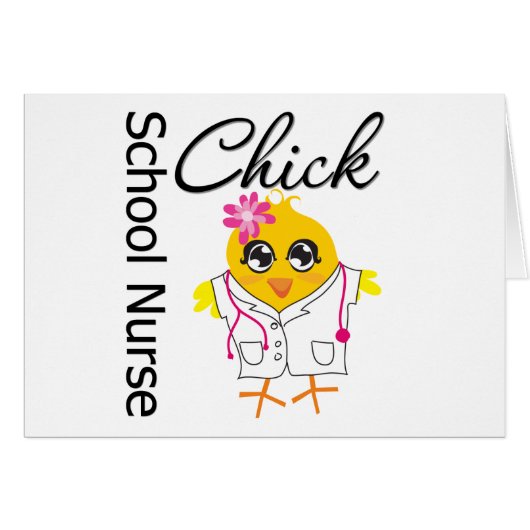 School Nurse Chick v2 Cards (Front Horizontal)