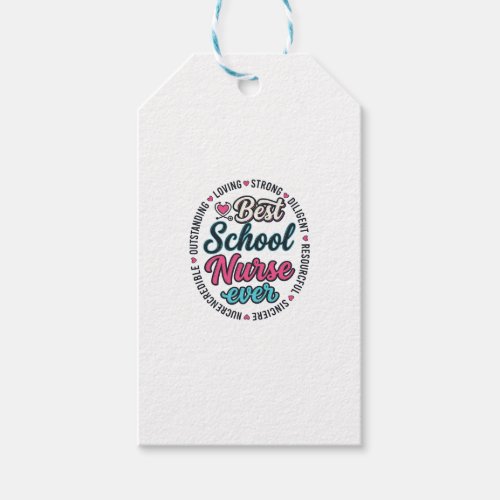 School Nurse Ever Vintage Engraving Shirt Design_1 Gift Tags