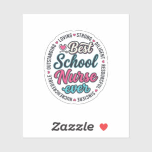 School Nurse Ever Vintage Engraving Shirt Design_1 Sticker
