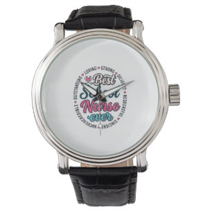 School Nurse Ever Vintage Engraving Shirt Design_1 Watch