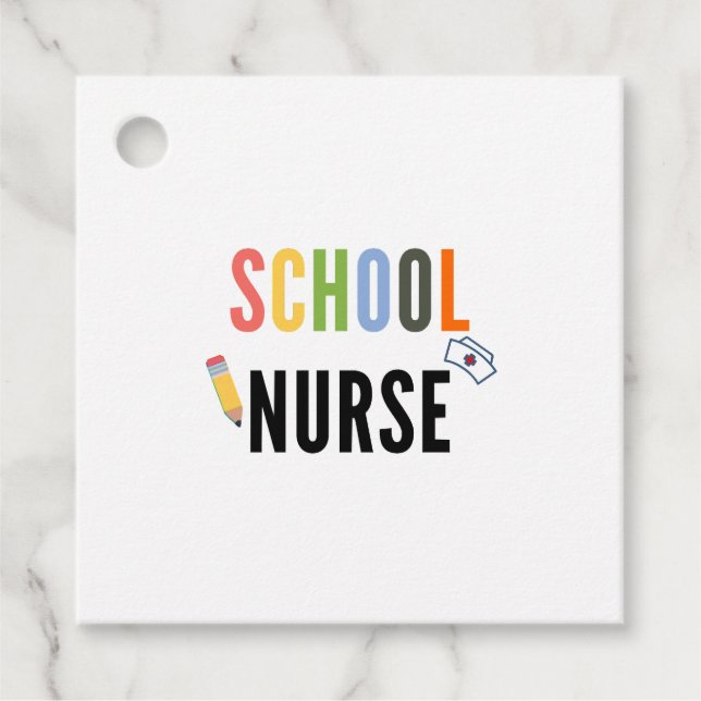 School Nurse  Favor Tags (Front)