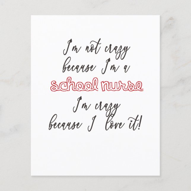 School Nurse - flyer, paper, notepad, custom form Flyer (Front)