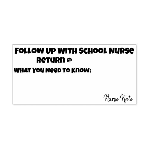 School Nurse Follow Up Office Visit Self_inking Stamp