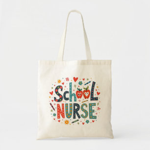 School Nurse – Fun Colorful Playful Design Tote Bag