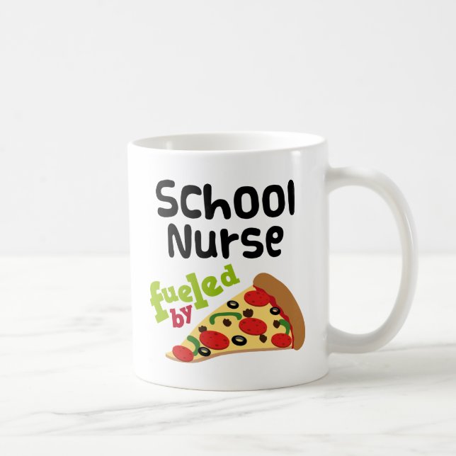 School Nurse (Funny) Pizza Coffee Mug (Right)