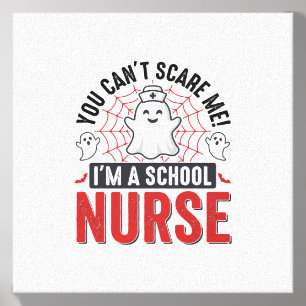 School Nurse Halloween Ghost Vintage Shirt Design_ Canvas Photo Tile