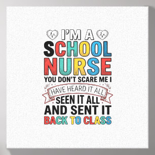 School Nurse Heard It All Funny Teacher Shirt Desi Canvas Photo Tile