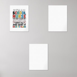 School Nurse Heard It All Funny Teacher Shirt Desi Wall Art Sets