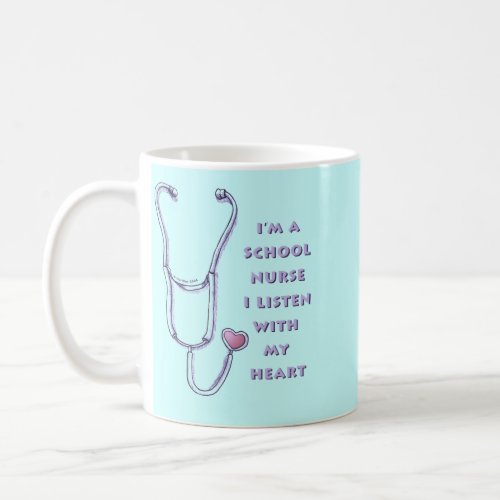 School Nurse Heart custom name Mug